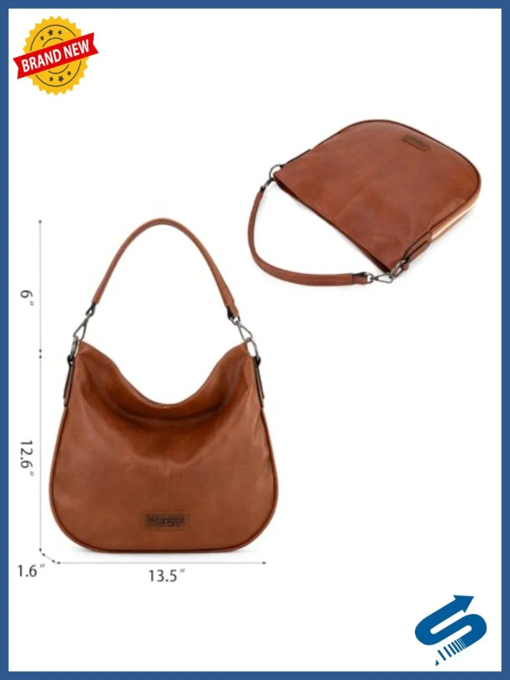 Vegan Leather Hobo Bag Crossbody Shoulder Purse Adjustable Strap